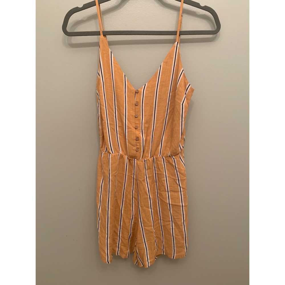 Yellow Striped Romper